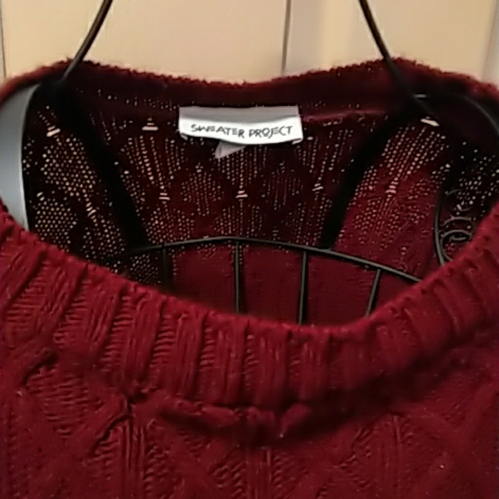 Sweater Project womens acrylic sweater red M - Picture 5 of 8